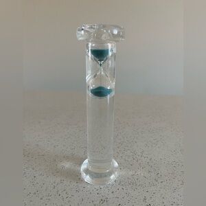 Clear Glass Hourglass with Blue Sand